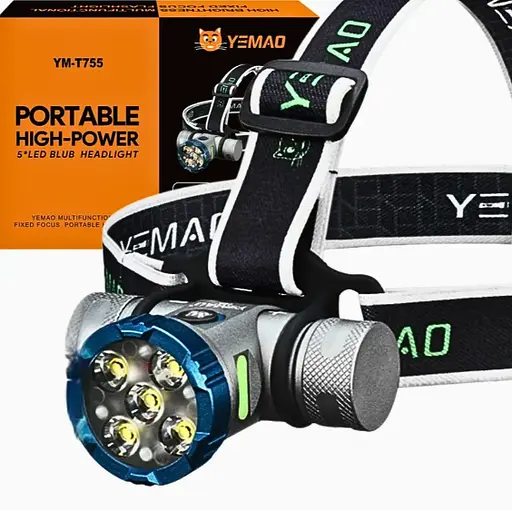 Налобный фонарь YEMAO YM‐T755X мощный с красным светом и сенсором - фото 2