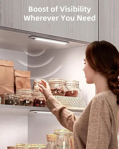 Кухонні світильники EZVALO під шафою, 5 шт. 5300K затемнюваних бездротових ламп із датчиком руху - фото 4