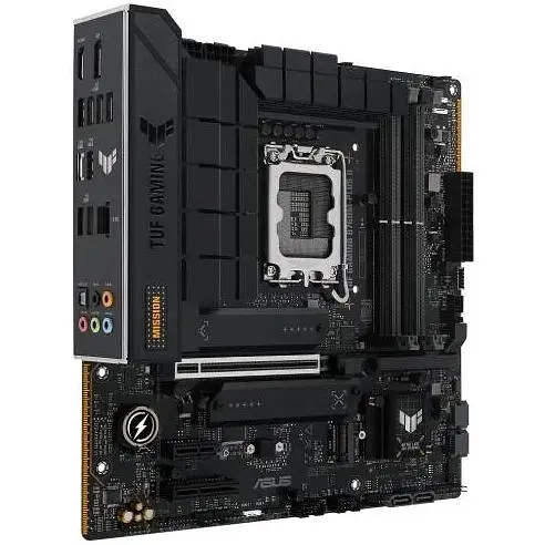 Материнская плата Asus TUF Gaming LGA1700, B760M-PLUS II, B760, 4xDDR5, Int.Video (CPU), 4xSATA3, 3xM.2, 1xPCI-E 5.0 x16, 1xPCI-E 4.0 x4, 1xPCI-E 3.0 x1, Realtek 7.1, Realtek 2.5Gb, 6xUSB3.2/7xUSB2.0, HDMI/DP, MicroATX - фото 2
