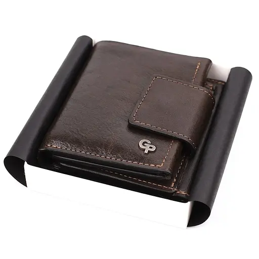 Кожаный мужской кошелек Grande Pelle 11х11.5х2.5 см nsa0001215 - фото 9