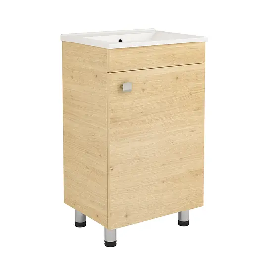 Тумба для підлоги RJ Atlas з умивальником RJ Jenor RZJ510 50 см дуб RJFU005-13OK - фото 2