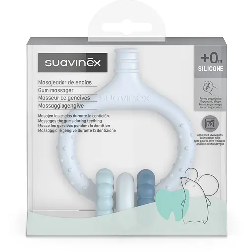 Прорезыватель Suavinex Stage для массажа десен голубой (403009) - фото 2