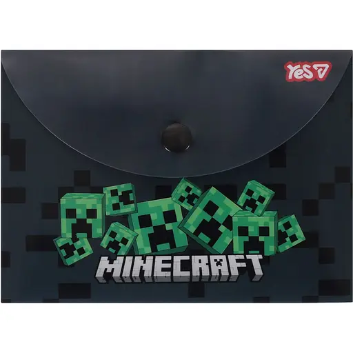 Папка-конверт Yes Minecraft Creepers B7 на кнопке (492347)