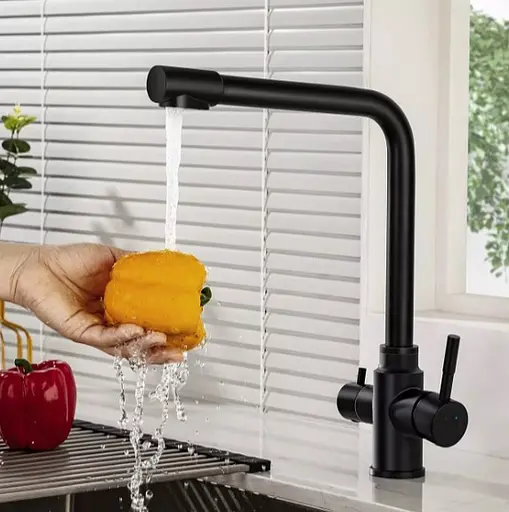 Змішувач для кухні Wezer з підключенням до фільтру EKO4C-01-GUNGREY - фото 2