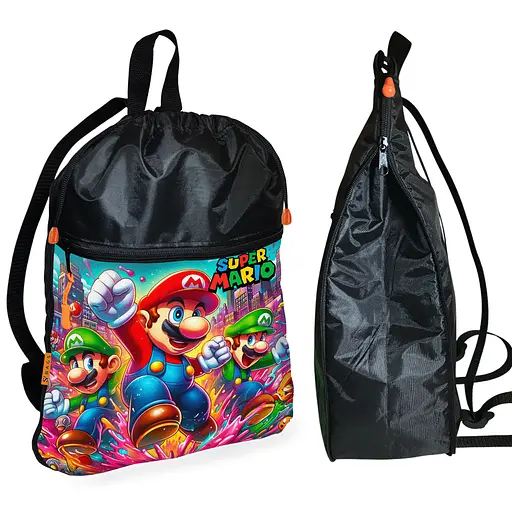 Рюкзак-мешок для обуви,спортивной формы Супер Марио "Super Mario" детская сумка для сменки (01322)
