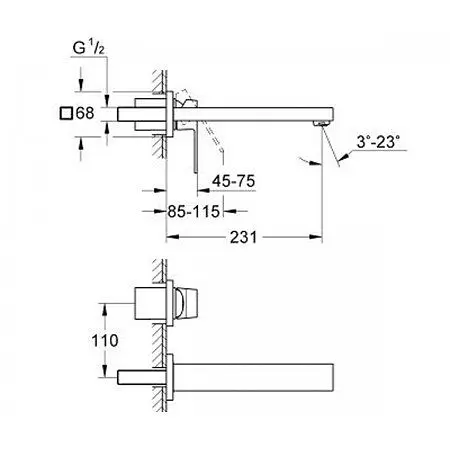Смеситель для раковины Grohe Eurocube 23447000 Хром - фото 2