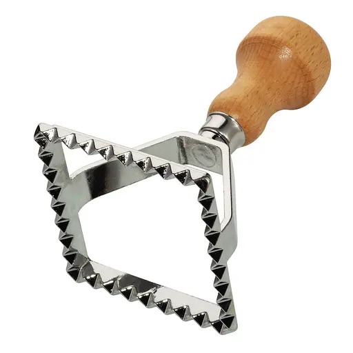 Форма вирубука для пельменів, равіолі, вареників, печива з дерев'яною ручкою квадратна 7х7 см, Kamille 87011 - фото 8