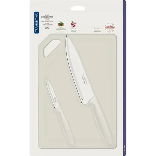 Набір ножів Tramontina Plenus light grey 3 предмети (6747192) - фото 1