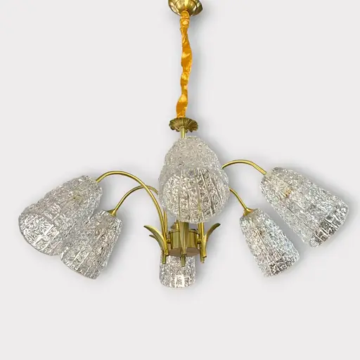 Светодиодная люстра Колокола 5016 (Золотая) на 6 плафонов - фото 2