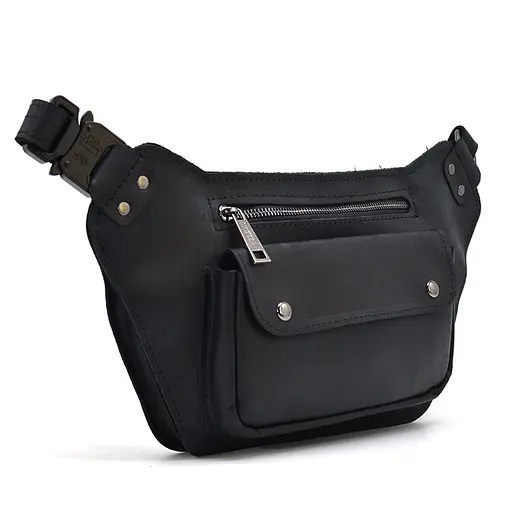 Кожаная мужская сумка на пояс TARWA 14х29х7 см sum0026014 - фото 3