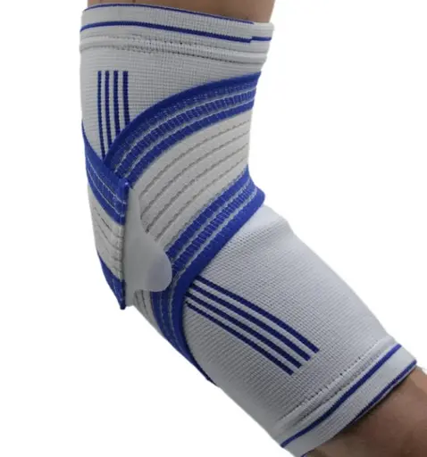 Налокотник Power System PS-6007 Elbow Support Pro White/Blue (1 шт) L/XL (PS-6007_L/XL_White-Blue) - фото 1