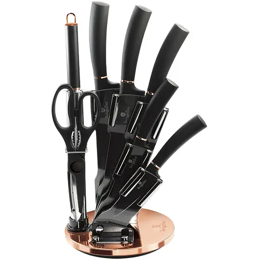 Набор ножей на акриловой подставке Berlinger Haus Black Rose Collection (BH-2421)