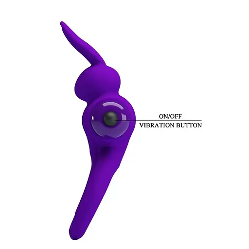 Эрекционное кольцо Pretty Love Ring Bunny III 9.7х4.0 см фиолетовый - фото 7
