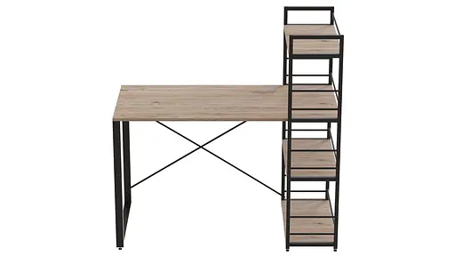 Письменный стол Ferrum-decor Серии Коннект с этажеркой 75x120x60 черный ДСП Дуб Сан-Марино 16мм (FRD-104220) - фото 4