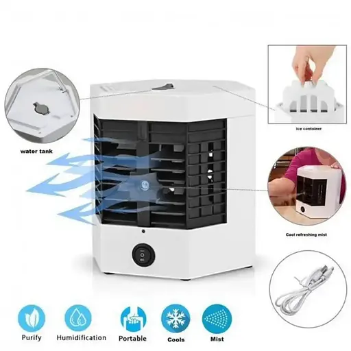 Портативный мини кондиционер 10Вт Arctic Air Ultra PRO 3в1 с функцией увлажнения и охлаждения Белый/Черный - фото 6