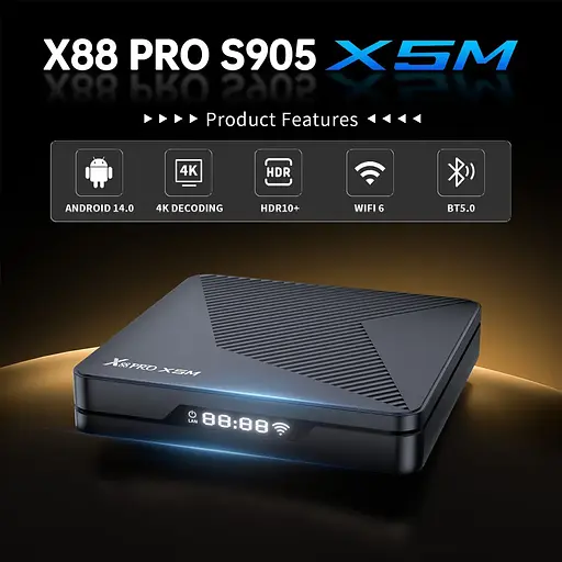 Смарт ТВ приставка Smart TV Box Android X88 PRO X-5M 4/64GB - фото 3