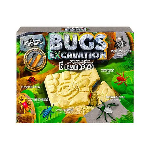 Детский набор для проведения раскопок "Bugs Excavation" Жуки Danko Toys BEX-01U Укр BEX-01-05U - фото 1
