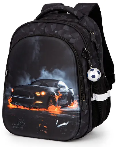 Ортопедичний рюкзак для хлопчика School Standard з Машиною 38х30х18 см для першокласника (150-19) - фото 1