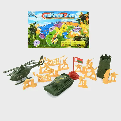 Набір Солдатики, військова техніка, ігрове поле, прапор, 816-14-15 (В асортименті)
