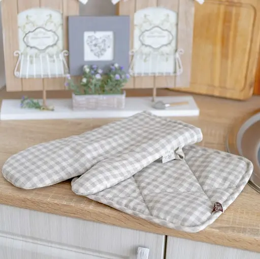 Прихватка Прованс Bella, 25х25 см, серая клетка (13648) - фото 3