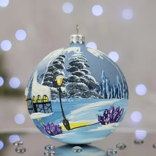 Ялинкова прикраса Санта Шоп Пейзаж симфонія №16 скло (4820001005363) - фото 2