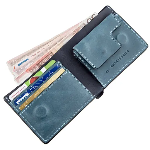 Кожаный портмоне Grande Pelle 9х11х3 см acs0015078 - фото 3