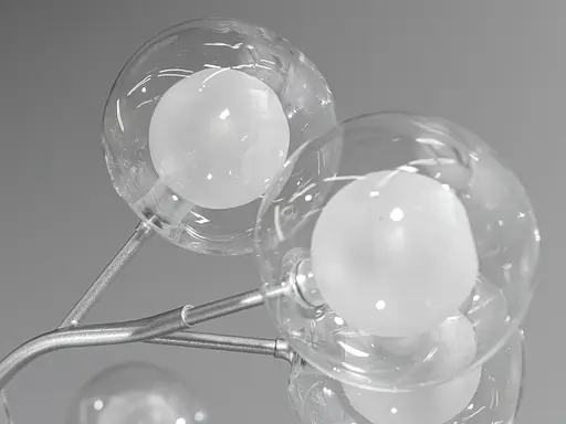 Новинка, люстра в дитячу кімнату "Світлячок", 45 ламп, хром сатин - фото 4