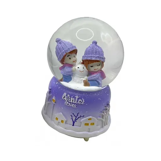 Сніжна куля Музична Діти на снігу, F-208-80, 80 мм (В асортименті)
