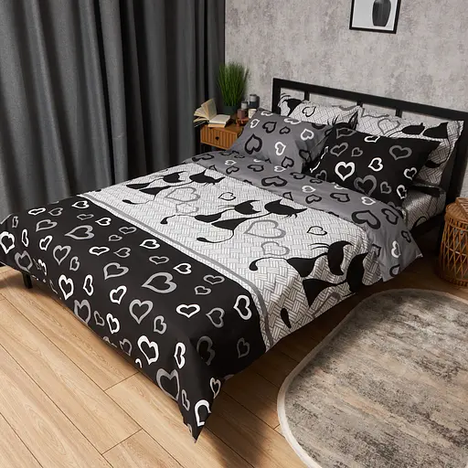 Підковдра Moon&Star Бязь Gold Люкс Feline Romance Двоспальна 175x210 см - фото 1