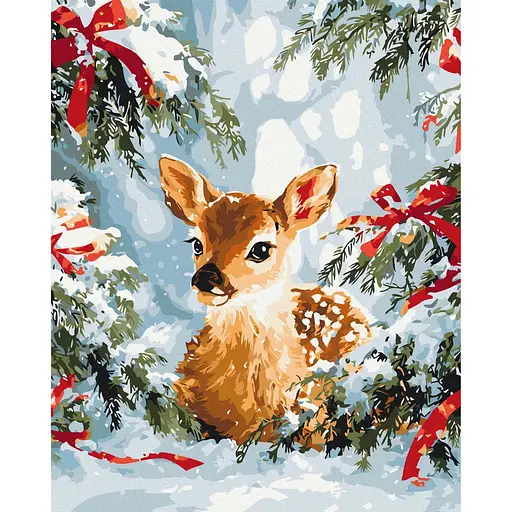 Картина за номерами на підрамнику Brushme Казка серед ялин