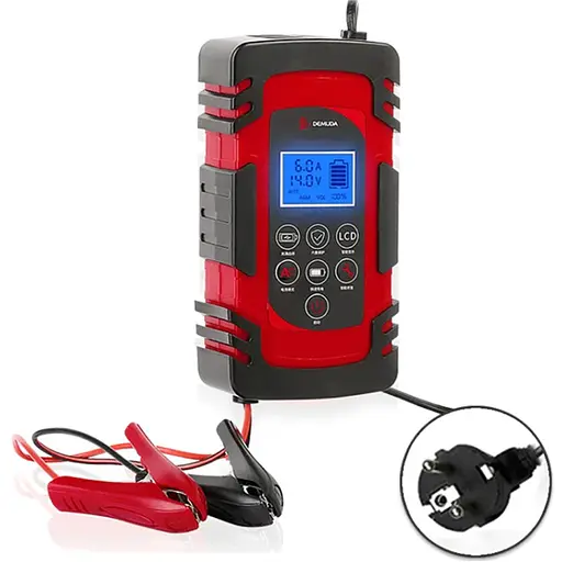 Універсальний зарядний пристрій Demuda DMD-DC80 для автомобільних акумуляторів GEL/AGM 12В/24В 4-100 А/год