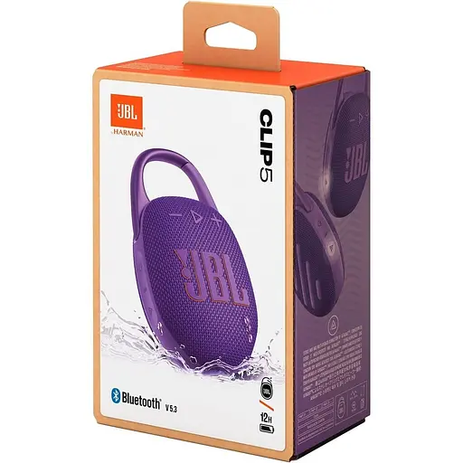 Портативна акустика JBL Clip 5 Purple (JBLCLIP5PUR) - фото 9