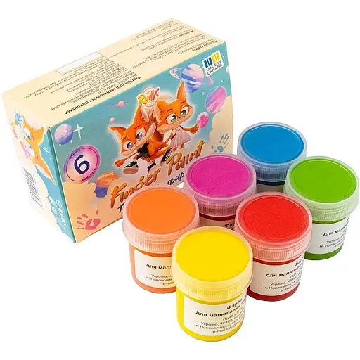 Набор пальчиковых красок Rudix 6×40 мл 