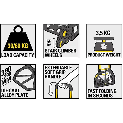 Візок Stanley вантажний складний (SXWT-FT584) - фото 4