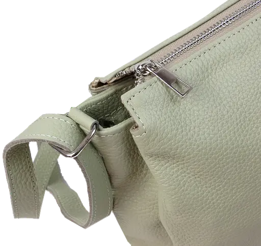 Женская кожаная сумка через плечо Borsacomoda салатовая sum0028727 - фото 10