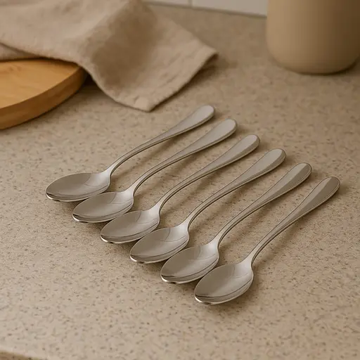 Набір столових ложок "Classic" із нержавіючої сталі (6 штук, довжина 20.5 см), Kitchen Master 86924 - фото 2