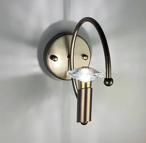 Декоративне бра з кришталевою лампочкою Line F колір корпусу золотий - фото 4