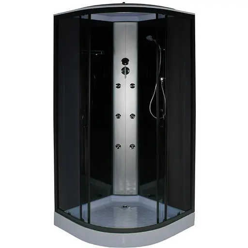 Душовий бокс BRAVO BARYCZ L90GBB, півкруглий - фото 1