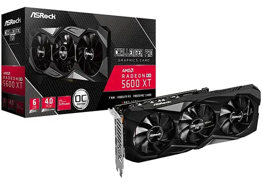 Видеокарта AsRock AMD Radeon RX 5600 XT Challenger Pro 6G OC (RX5600XT CLP 6GO) (GDDR6, 192 bit, PCI-E v4.0 x16) Б/у - фото 5