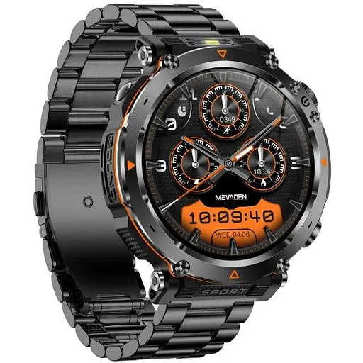 Розумний наручний годинник Smart Avation Pro Steel 2 ремінця (Чорний) - фото 5