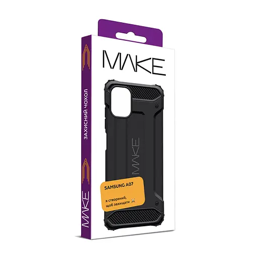 Чохол MAKE Samsung A07 Panzer Black - фото 2