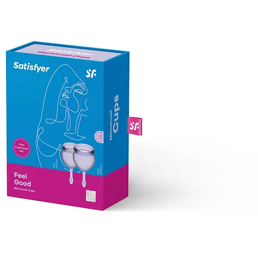 Набір менструальних чаш Satisfyer Feel Good 2 шт. фіолетовий - фото 2