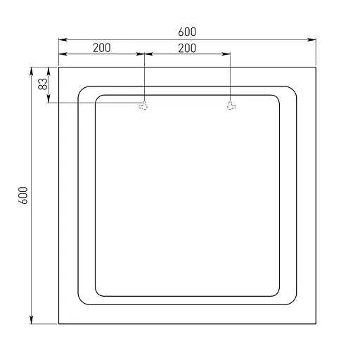 Зеркало для ванны Volle 60x60 16-60-560 - фото 2