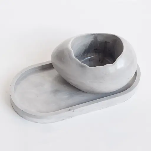 Гіпсове Кашпо "ShellandGravite" Spokiy SP2319 графіт 12 см - фото 4