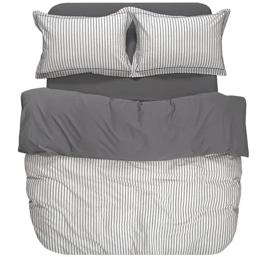 Постільна білизна Lotus Home Timeless антрацит сімейний (svt-2000022350204)