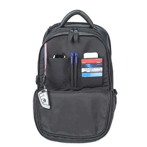 Мужской кожаный рюкзак John McDee 44х32х17 см sum0028450 - фото 4