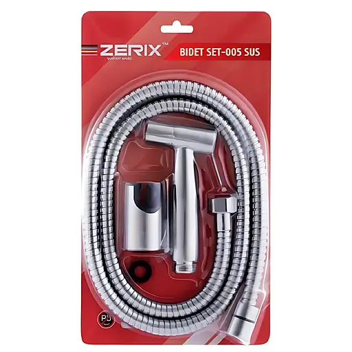 Гігієнічний гарнітур Zerix Bidet SET-005.SUS нержавіюча сталь ZX5860, Нержавіюча сталь - фото 1
