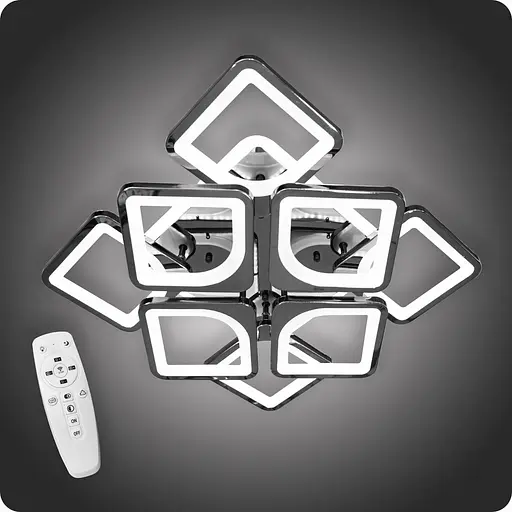 Люстра світлодіодна 517 Dlight 3color з пультом 170Вт Чорний Хром (01851) - фото 2