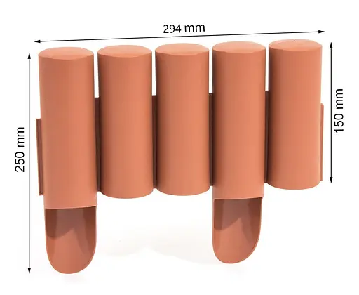 Палісад садовий Prosperplast Palisada трубчастий теракотовий 2.4 м - фото 7