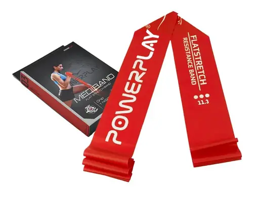 Стрічка-еспандер PowerPlay 4112 0.6 мм MediBand Heavy для фітнесу та реабілітації Червона (11 кг) (PP_4112_Red_Heavy) - фото 2